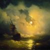 Փոթորիկ ծովում գիշերը ․ Հովհաննես Այվազովսկի․ 1849